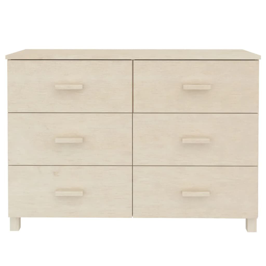 vidaXL Συρταριέρα HAMAR Καφέ Μελί 113 x 40 x 80 εκ. Μασίφ Ξύλο Πεύκου