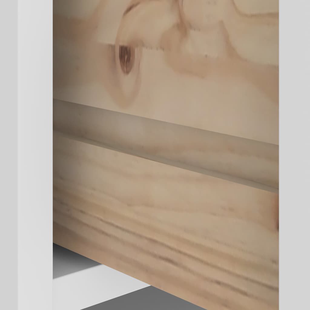 vidaXL Δέντρο χωλ SANDENS Λευκό 45x40x159,5 εκ. Πεύκο μασίφ ξύλο
