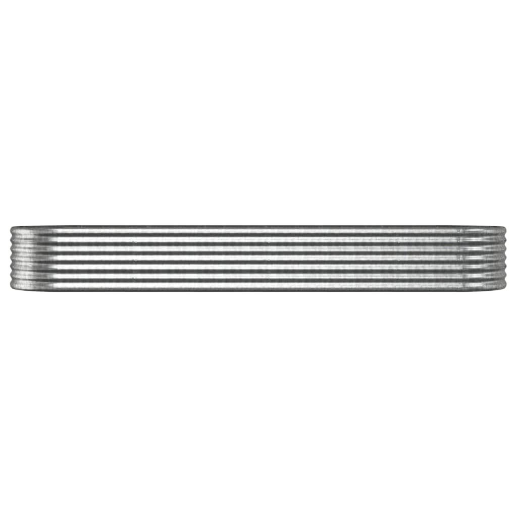vidaXL Ζαρντινιέρα Ασημί 296x80x36 εκ. Ατσάλι με Ηλεκτρ. Βαφή Πούδρας