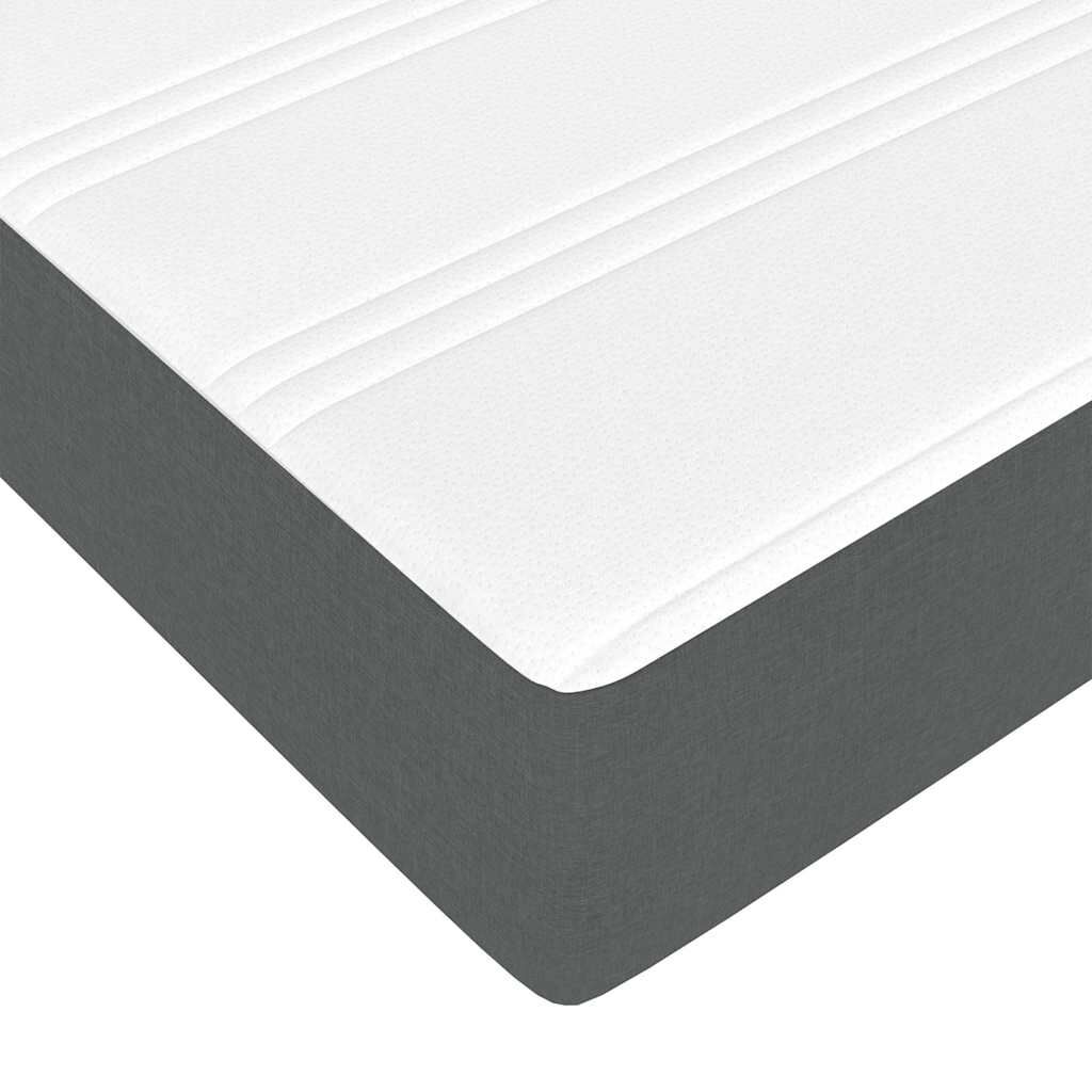 vidaXL Οθωμανικό κρεβάτι με στρώμα σκούρο γκρι 180x200cm ύφασμα