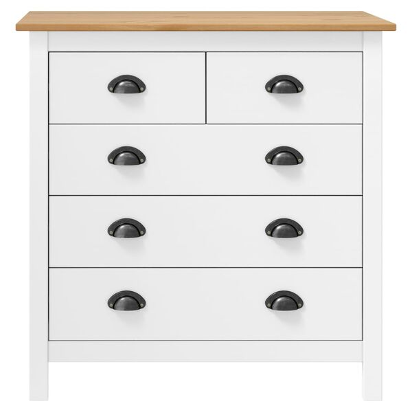 vidaXL Μπουφές Hill Λευκός 79x40x80 εκ. από Μασίφ Ξύλο Πεύκου