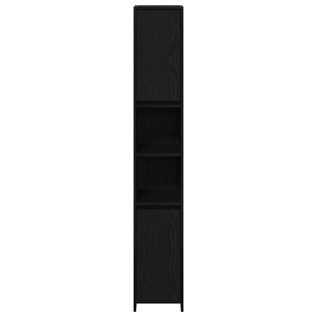 vidaXL Ντουλάπι Μπάνιου Μαύρη Δρυς 30x30x183,5 εκ Επεξεργασμένο ξύλο
