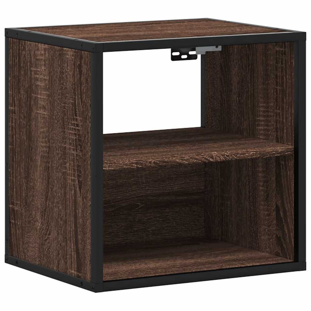 vidaXL Επίτοιχα κομοδίνα 2 τεμάχια καφέ δρυς 40x31x39,5 cm