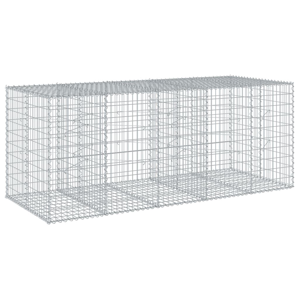 vidaXL Συρματοκιβώτιο με Κάλυμμα 250x100x100εκ από Γαλβανισμένο Χάλυβα