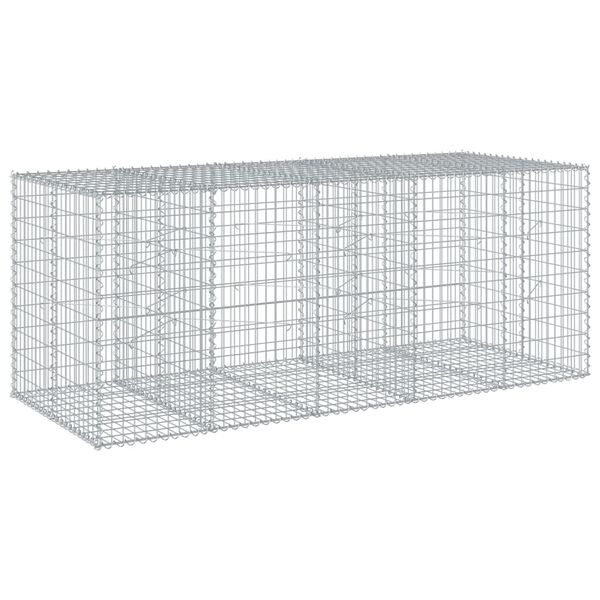 vidaXL Συρματοκιβώτιο με Κάλυμμα 250x100x100εκ από Γαλβανισμένο Χάλυβα