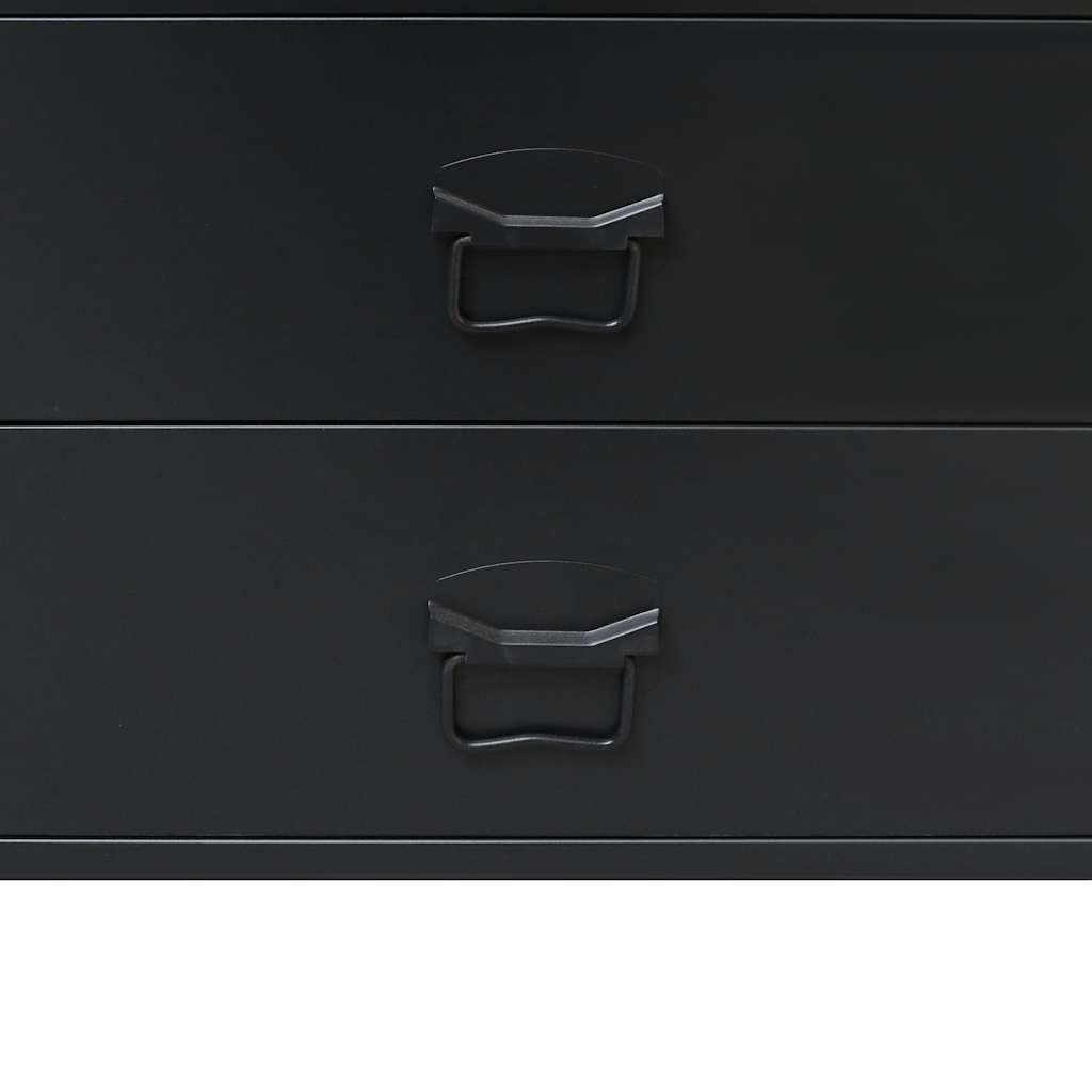 vidaXL Συρταριέρα με Βιομηχανικό Στιλ Μαύρη 78 x 40 x 93 εκ. Μεταλλική