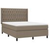 vidaXL &Kappa;&rho;&epsilon;&beta;ά&tau;&iota; Boxspring &mu;&epsilon; &Sigma;&tau;&rho;ώ&mu;&alpha; Taupe 140x200 &epsilon;&kappa;. &Upsilon;&phi;&alpha;&sigma;&mu;ά&tau;&iota;&nu;&omicron;
