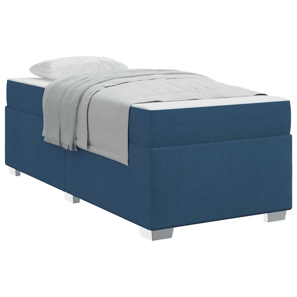vidaXL Σκελετός Κρεβατιού Μπλε 90 x 190 cm ύφασμα