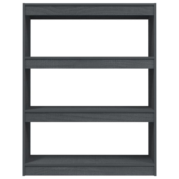 vidaXL Βιβλιοθήκη/Διαχωριστικό Χώρου Γκρι 100x30x103 εκ. Ξύλο Πεύκου
