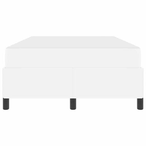 vidaXL Σκελετός κρεβατιού με στρώμα Λευκό 120 x 190 cm Τεχνητό δέρμα