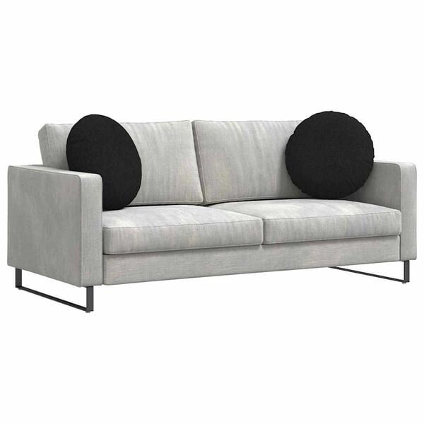 vidaXL Μαξιλάρια καθισμάτων 2 pcs Μαύρο Ø50 x 19 εκ ύφασμα