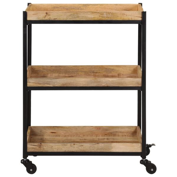 vidaXL Τρόλεϊ Κουζίνας 60x40x80 εκ. Μασίφ Ακατέργαστο Ξύλο Μάνγκο