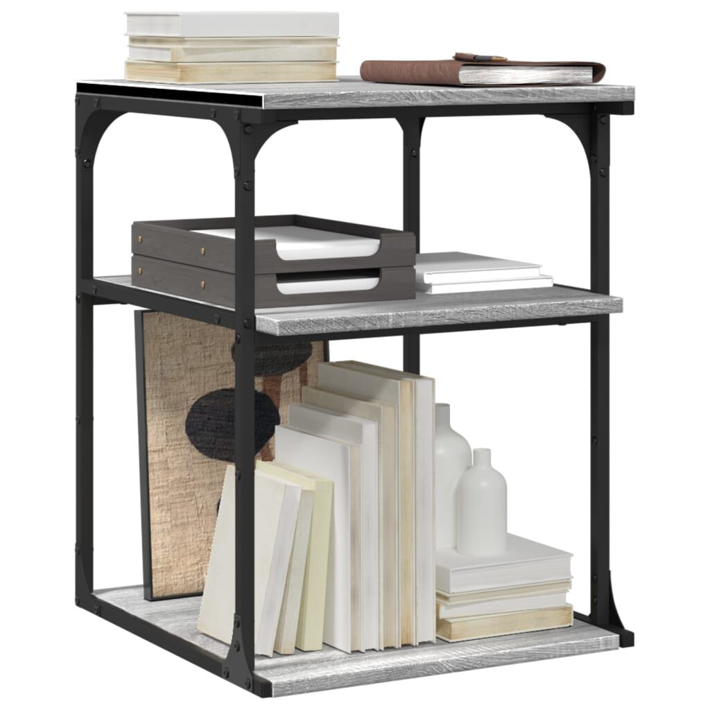 vidaXL Βάση Εκτυπωτή 3 Επιπέδων Γκρι Sonoma 43x48x64 εκ Επεξ. Ξύλο