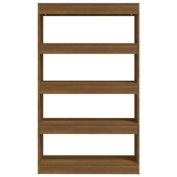 vidaXL Βιβλιοθήκη/Διαχωρ. Χώρου Καφέ Δρυς 80x30x135 εκ. Επεξεργ. Ξύλο
