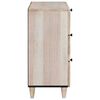 vidaXL Κομοδίνο με συρτάρι Μπεζ 50 x 33 x 60 εκ Μασίφ ξύλο μάνγκο