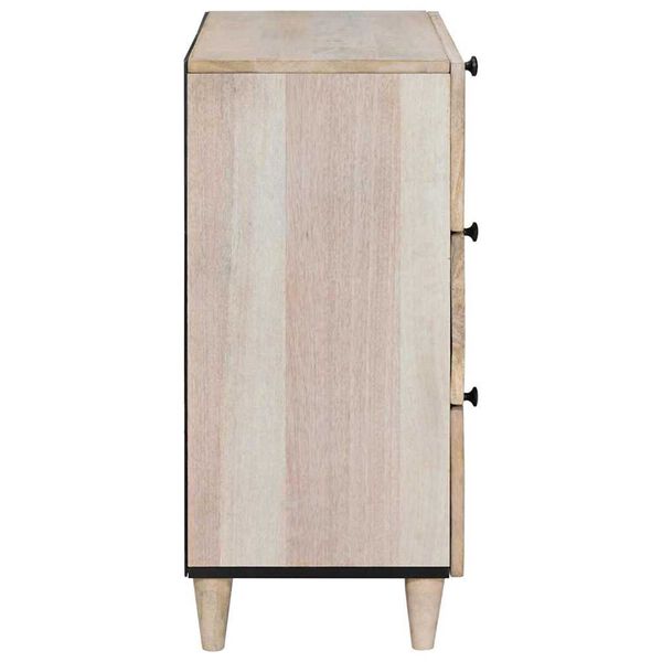 vidaXL Κομοδίνο με συρτάρι Μπεζ 50 x 33 x 60 εκ Μασίφ ξύλο μάνγκο