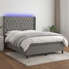 vidaXL &Kappa;&rho;&epsilon;&beta;ά&tau;&iota; Boxspring &mu;&epsilon; &Sigma;&tau;&rho;ώ&mu;&alpha; & LED &Sigma;&kappa;.&Gamma;&kappa;&rho;&iota; 140x200 &epsilon;&kappa; &Upsilon;&phi;&alpha;&sigma;&mu;ά&tau;&iota;&nu;&omicron;