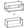 vidaXL Ράφι για καυσόξυλα Μαύρο 25x25x60 cm Ατσάλι ψυχρής έλασης