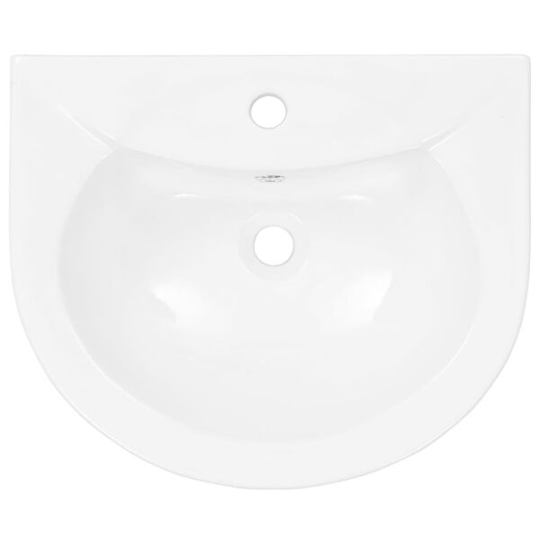 vidaXL Νιπτήρας Επιδαπέδιος με Κολόνα Λευκός 520x440x190 χιλ Κεραμικός
