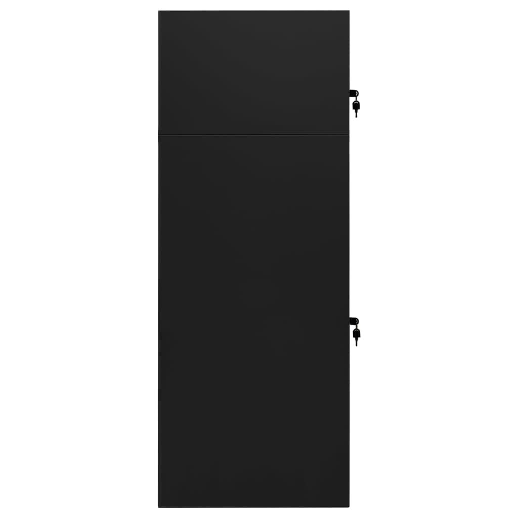 vidaXL Ντουλάπα για Σέλα Μαύρη 53 x 53 x 140 εκ. Ατσάλινη