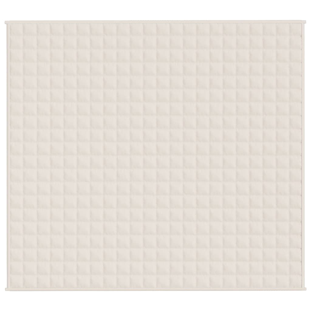 vidaXL Κουβέρτα Βαρύτητας Ανοιχτό Κρεμ 200 x 220 εκ. 9 κ. Υφασμάτινη