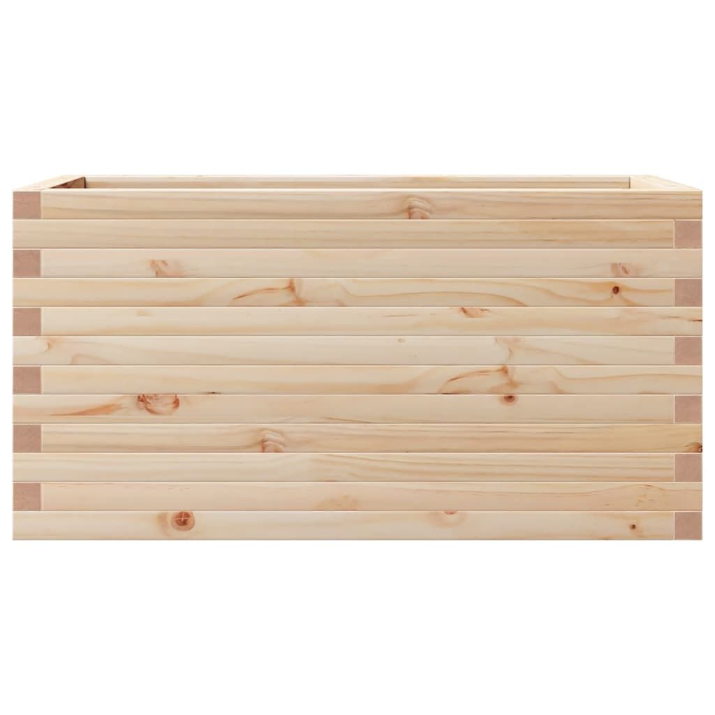 vidaXL Ζαρντινιέρα Λευκή 90x40x46 εκ από Μασίφ Ξύλο Πεύκου