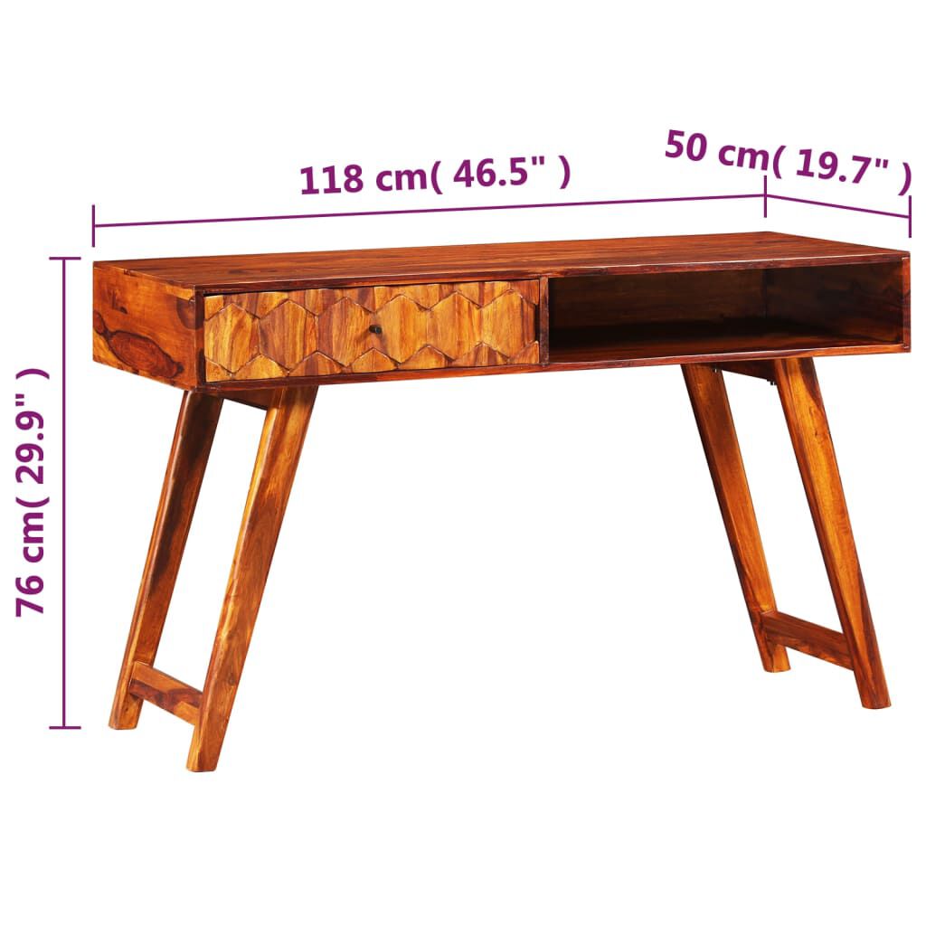 vidaXL Γραφείο 118 x 50 x 76 εκ. από Μασίφ Ξύλο Ακακίας