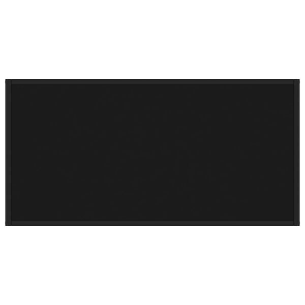 vidaXL Τραπεζάκι Σαλονιού Μαύρο 100 x 50 x 35 εκ. με Μαύρο Γυαλί