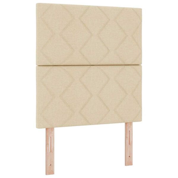 vidaXL Υφασμάτινο Κεφαλάρι Geometric με κεφαλάρι Κρεμ 80 cm ύφασμα