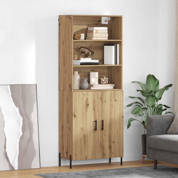 vidaXL Highboard Artisan Oak 69,5 x 32,5 x 180 &epsilon;&kappa; &Epsilon;&pi;&epsilon;&xi;&epsilon;&rho;&gamma;&alpha;&sigma;&mu;έ&nu;&omicron; &xi;ύ&lambda;&omicron;