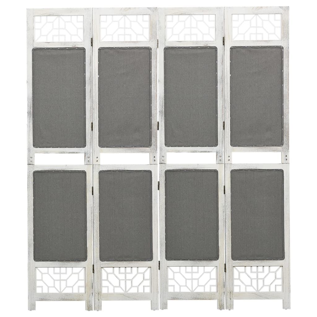 vidaXL Διαχωριστικό Δωματίου με 4 Πάνελ Γκρι 140 x 165 εκ. Υφασμάτινο