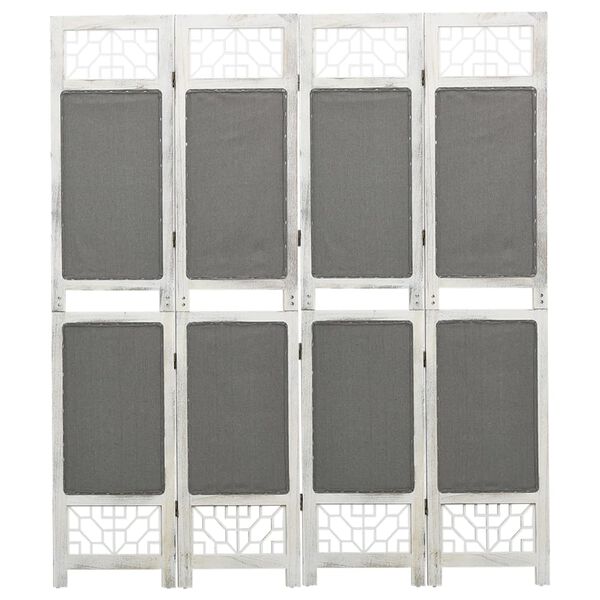 vidaXL Διαχωριστικό Δωματίου με 4 Πάνελ Γκρι 140 x 165 εκ. Υφασμάτινο
