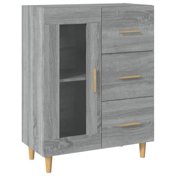 vidaXL Ντουλάπι Γκρι Sonoma 69,5 x 34 x 90 εκ. από Επεξεργασμένο Ξύλο