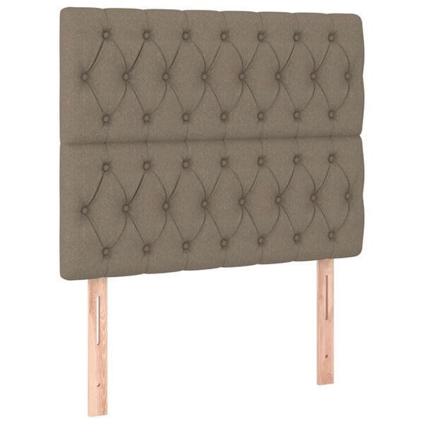 vidaXL Σκελετός Κρεβατιού Χωρίς Στρώμα Taupe 90x200 εκ. Υφασμάτινο