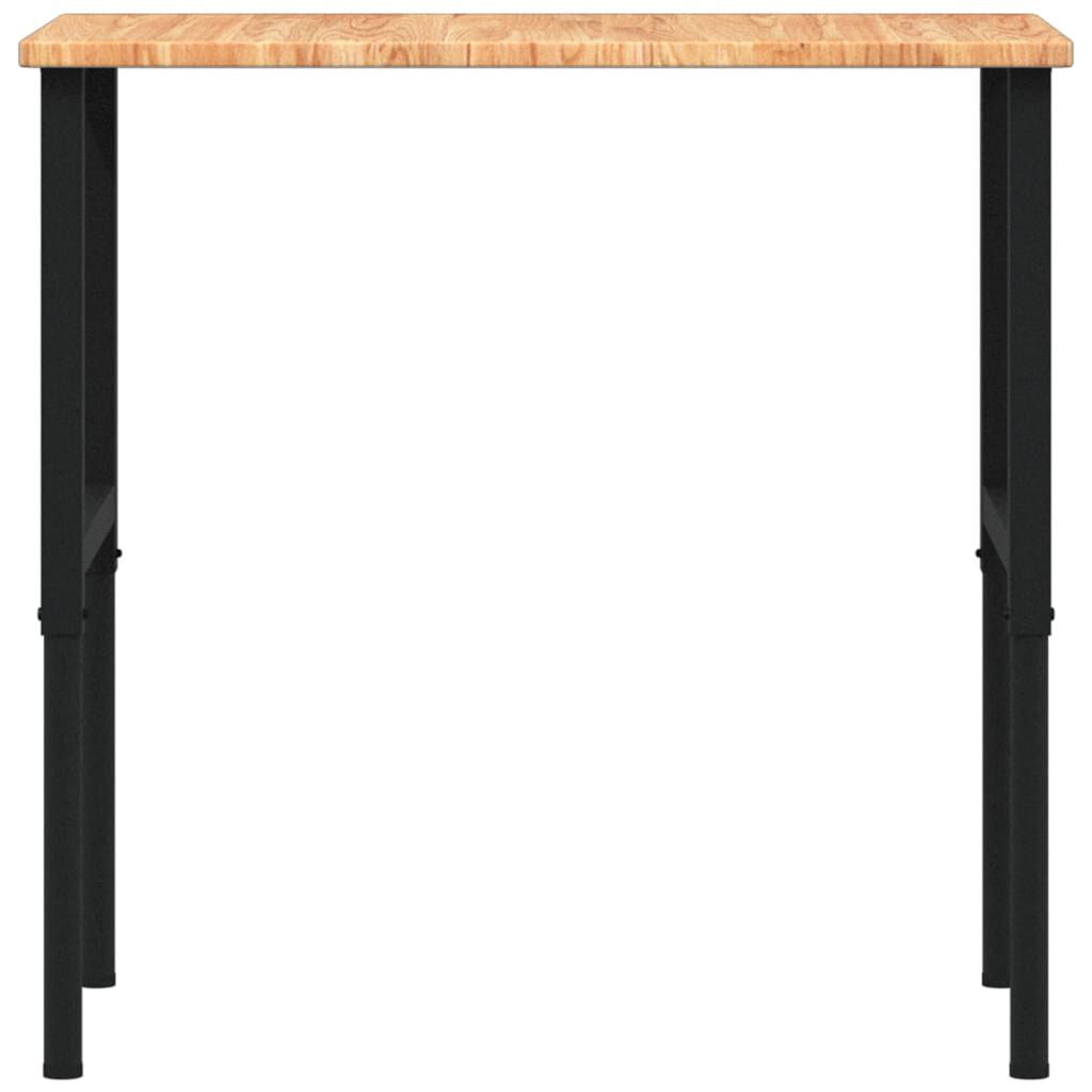 vidaXL Πάγκος Εργασίας Ορθογώνιος 100x60x(71,5-98) εκ Μασίφ Ξύλο Δρυός