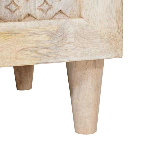 vidaXL Ντουλάπι Μπάνιου Λευκό 38 x 33.5 x 160 εκ Στερεό Ξύλο Μάνγκο