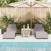 vidaXL Ξαπλώστρα 2 pcs Taupe 184 x 55 x 64 εκ Μασίφ ξύλο ακακίας