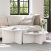 vidaXL Τραπεζάκι σαλονιού 2 pcs Λευκό 79 x 39.5 x 40 εκ