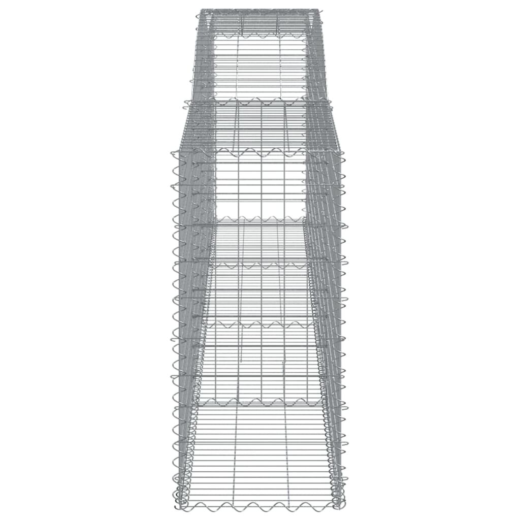 vidaXL Συρματοκιβώτια Τοξωτά 5 τεμ. 400x50x100/120 εκ. Γαλβαν. Ατσάλι