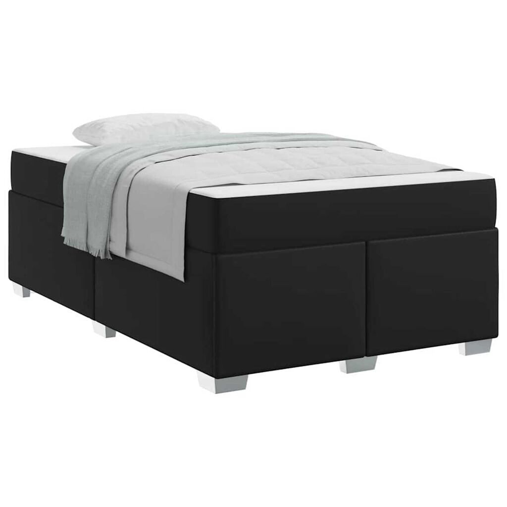 vidaXL Σκελετός Κρεβατιού Άλλο Μαύρο 120 x 190 cm Τεχνητό δέρμα