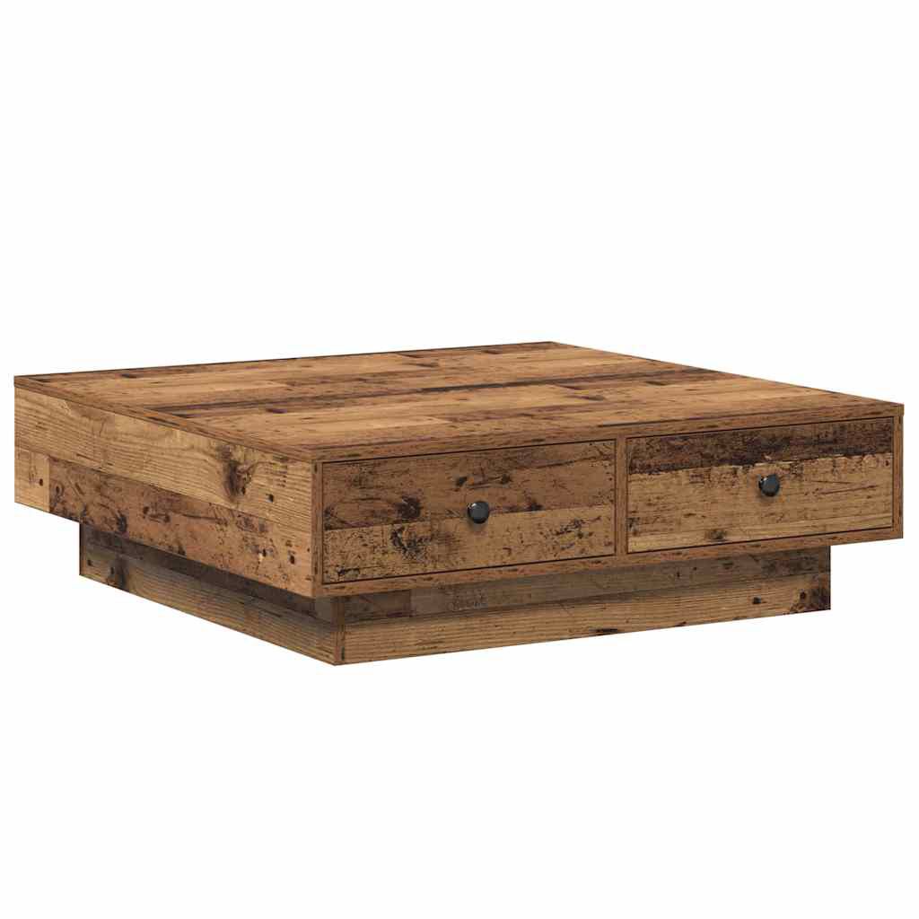 vidaXL Τραπεζάκι σαλονιού Παλαιό ξύλο 90 x 90 x 28 cm