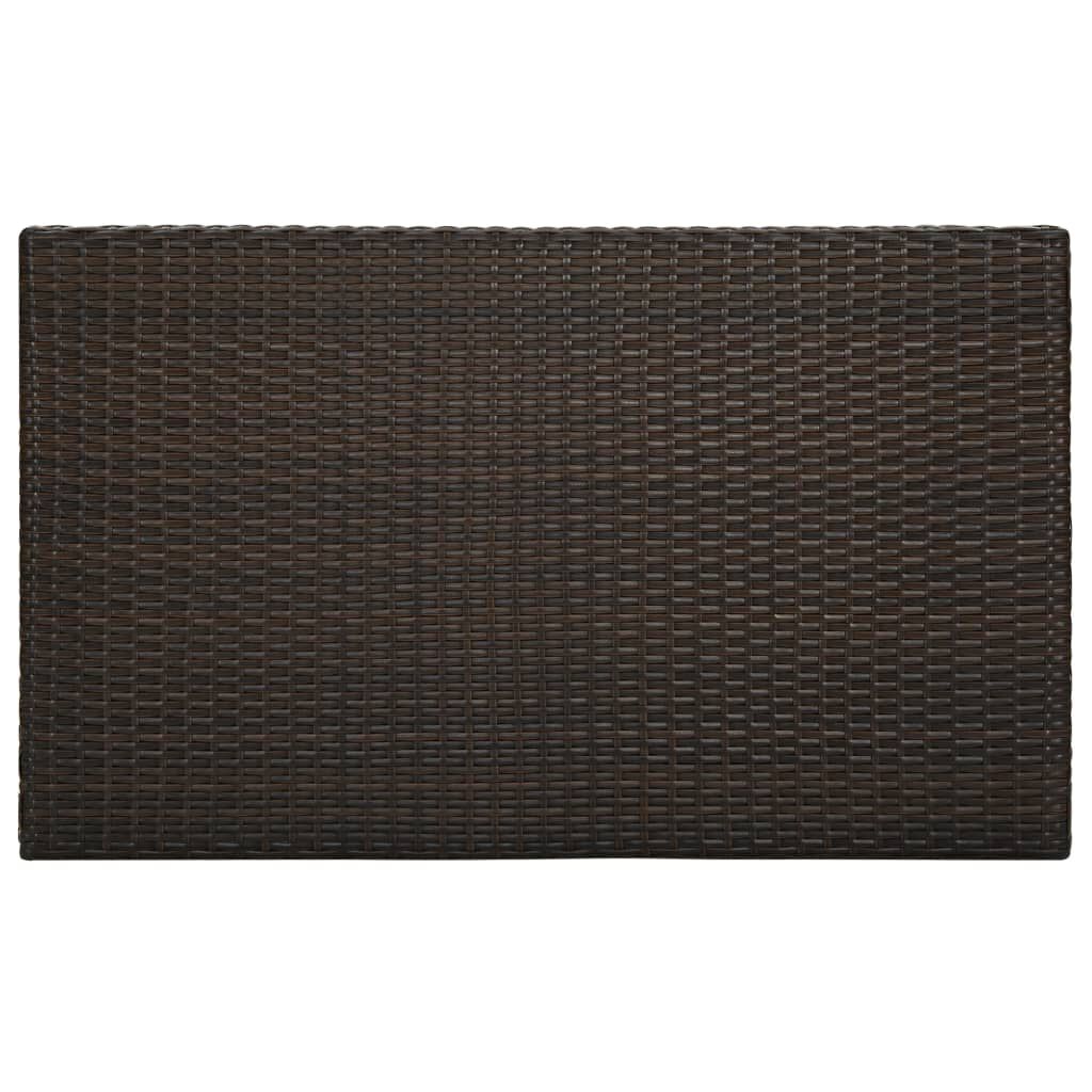 vidaXL Τραπέζι Μπαρ Κήπου Καφέ 100x60,5x110,5 εκ. από Συνθετικό Ρατάν