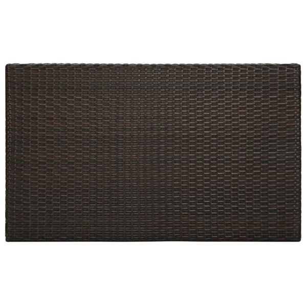 vidaXL Τραπέζι Μπαρ Κήπου Καφέ 100x60,5x110,5 εκ. από Συνθετικό Ρατάν