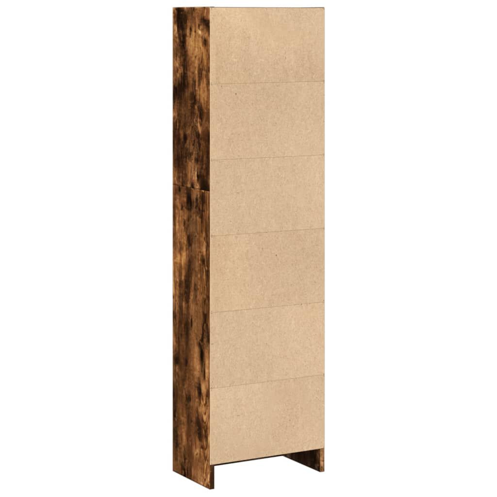 vidaXL Βιβλιοθήκη Καπνιστή Δρυς 40x24x143 εκ. από Επεξεργασμένο Ξύλο