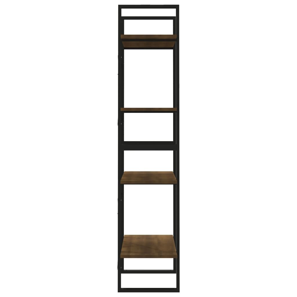 vidaXL Βιβλιοθήκη με 4 Ράφια Καφέ Δρυς 60x30x140 εκ. Επεξεργ. Ξύλο