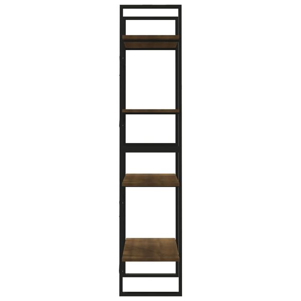 vidaXL Βιβλιοθήκη με 4 Ράφια Καφέ Δρυς 60x30x140 εκ. Επεξεργ. Ξύλο