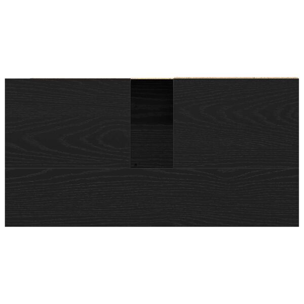 vidaXL Ντουλάπι Μπάνιου Μαύρη δρυς 65 x 33 x 60 εκ Επεξεργασμένο ξύλο