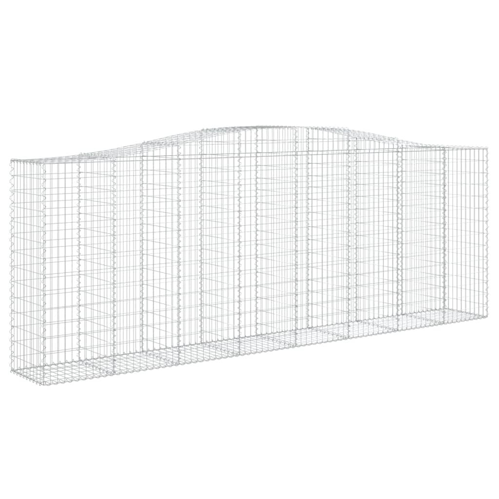 vidaXL Συρματοκιβώτια Τοξωτά 3 τεμ. 400x50x140/160 εκ. Γαλβαν. Ατσάλι