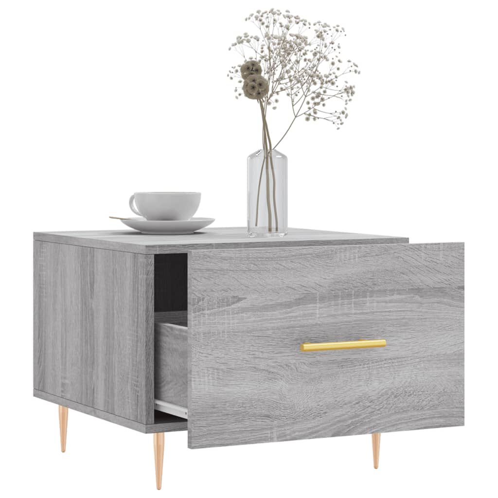 vidaXL Τραπεζάκι Σαλονιού Γκρι Sonoma 50x50x40 εκ. Επεξεργασμένο Ξύλο