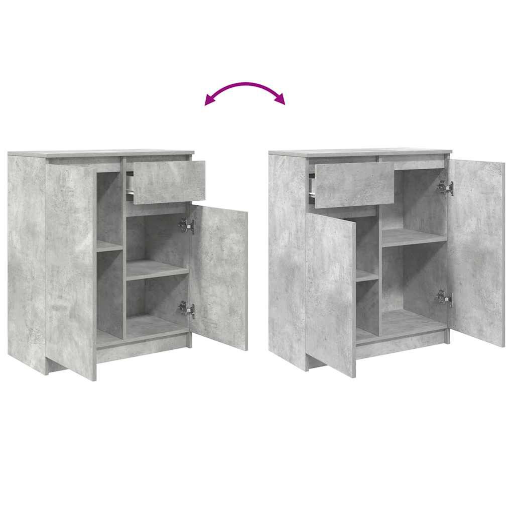 vidaXL Συρταριέρα με Συρτάρια Γκρι Σκυρ. 71x35x84 εκ. από Επεξ. Ξύλο